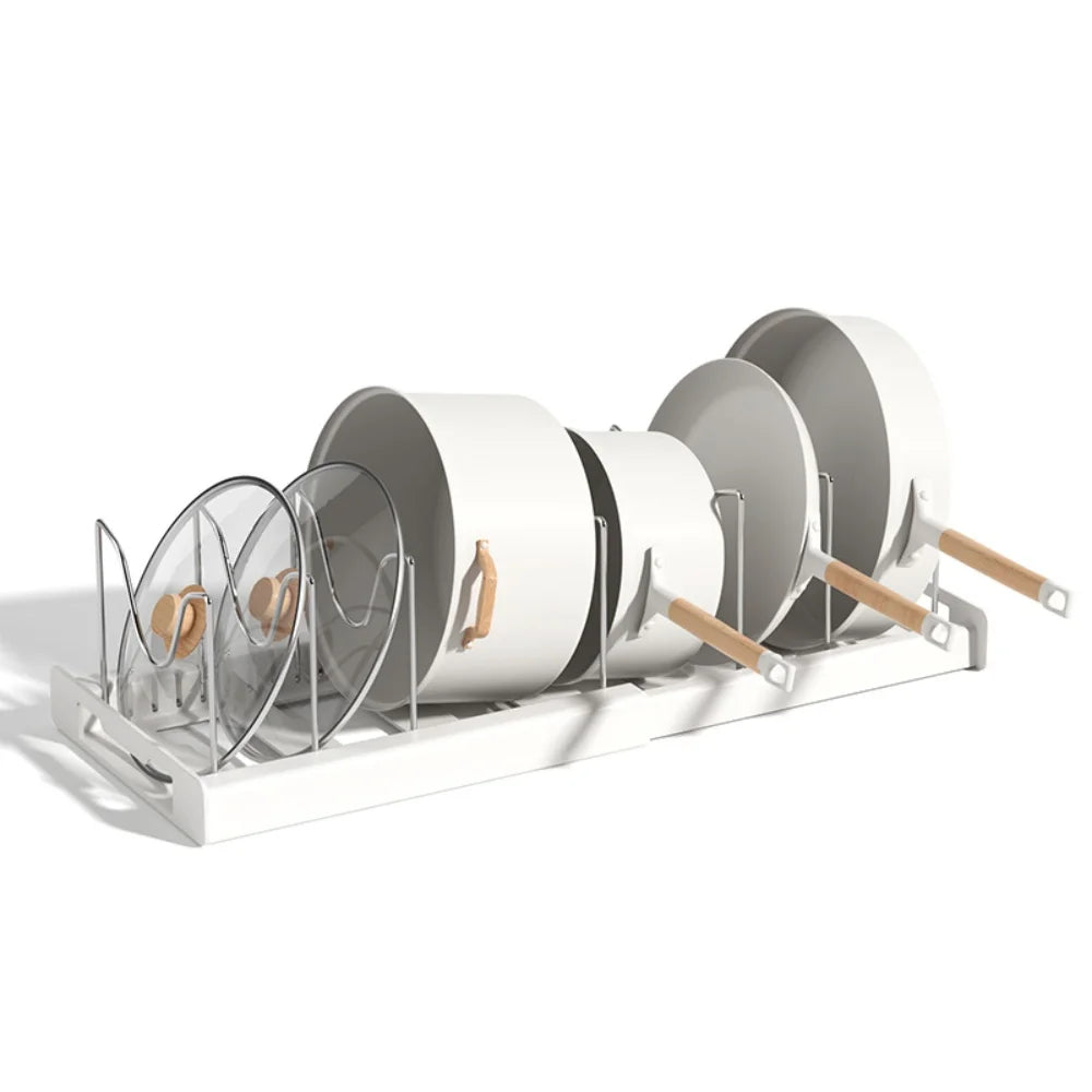 Foldable Space-Saving ABS Pot Lid & Utensil Organizer
