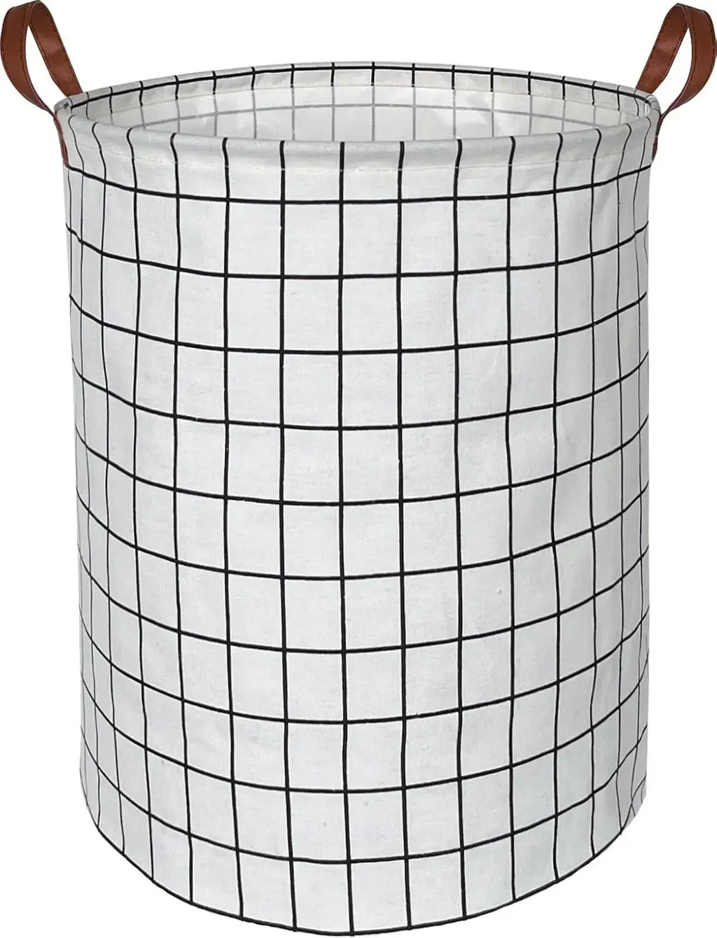 Foldable Waterproof-Lined Canvas Laundry Basket