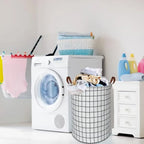 Foldable Waterproof-Lined Canvas Laundry Basket