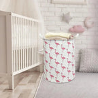 Foldable Waterproof-Lined Canvas Laundry Basket