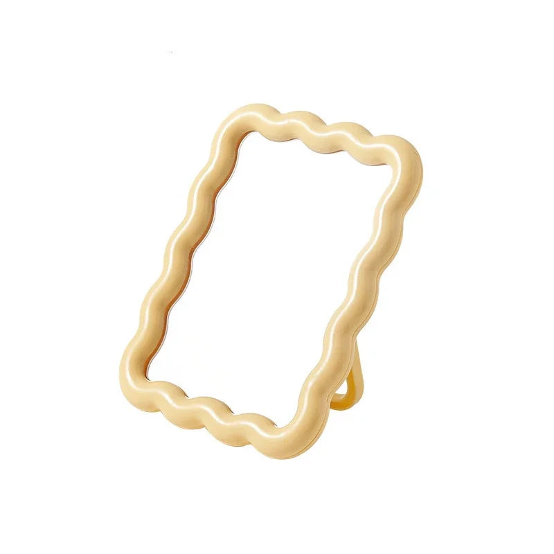 Foldable Wave-Inspired Travel Makeup Mirror