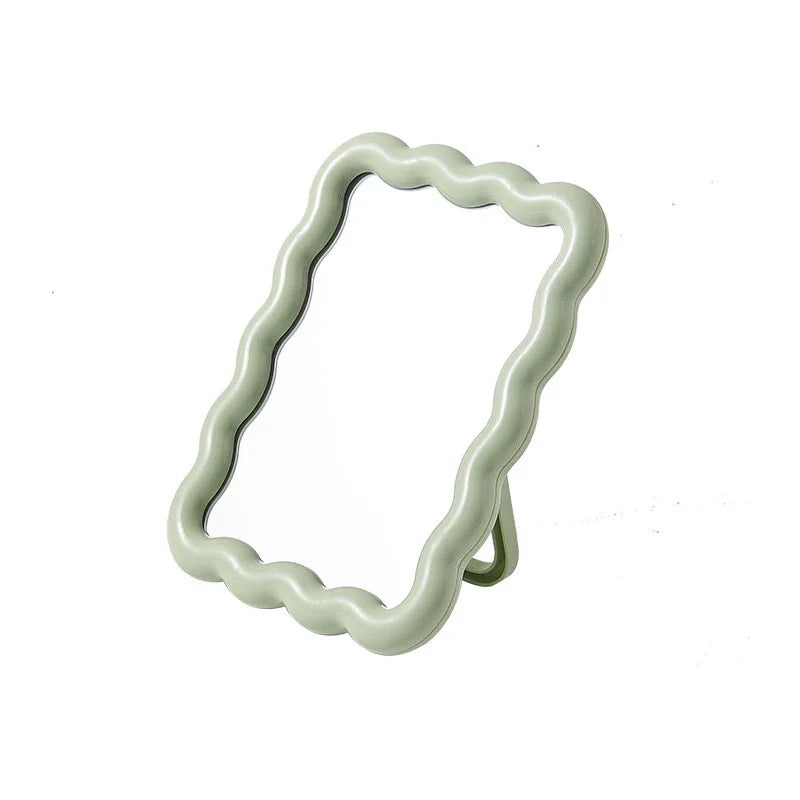 Foldable Wave-Inspired Travel Makeup Mirror