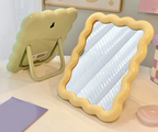 Foldable Wave-Inspired Travel Makeup Mirror