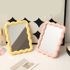Foldable Wave-Inspired Travel Makeup Mirror