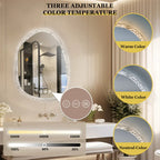 Frameless Anti-Fog Dimmable LED Bathroom Mirror (IP66 Waterproof)