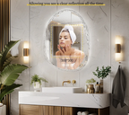 Frameless Anti-Fog Dimmable LED Bathroom Mirror (IP66 Waterproof)
