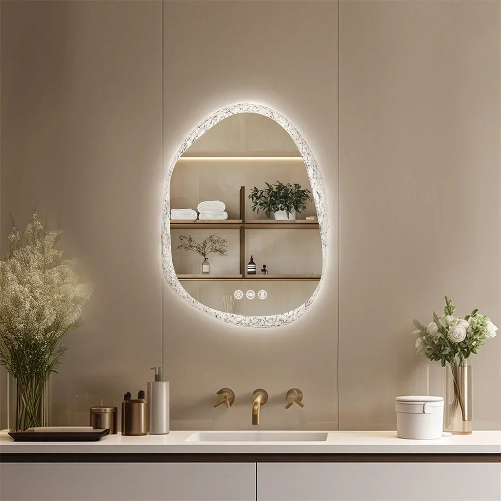 Frameless Anti-Fog Dimmable LED Bathroom Mirror (IP66 Waterproof)