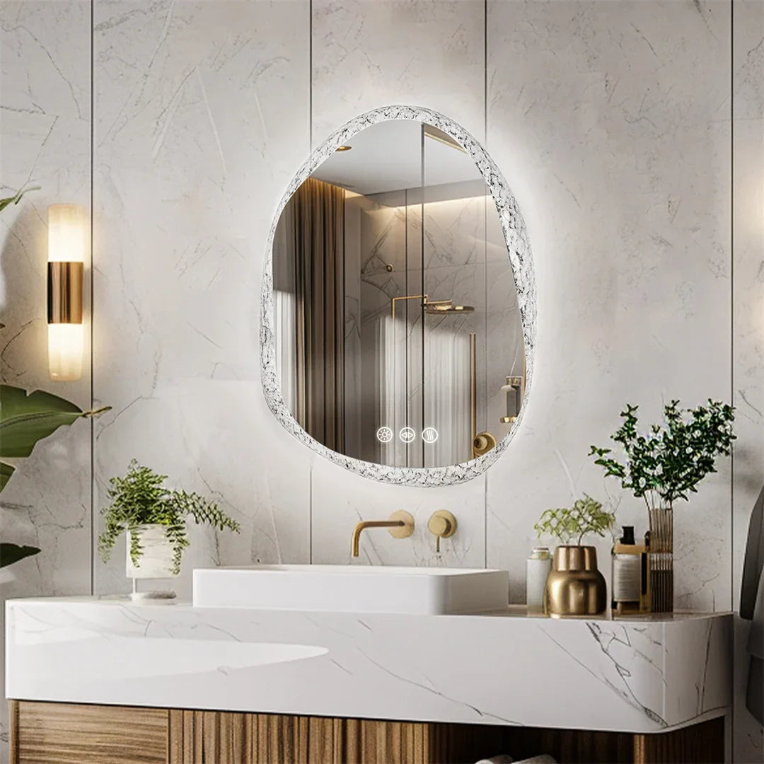 Frameless Anti-Fog Dimmable LED Bathroom Mirror (IP66 Waterproof)