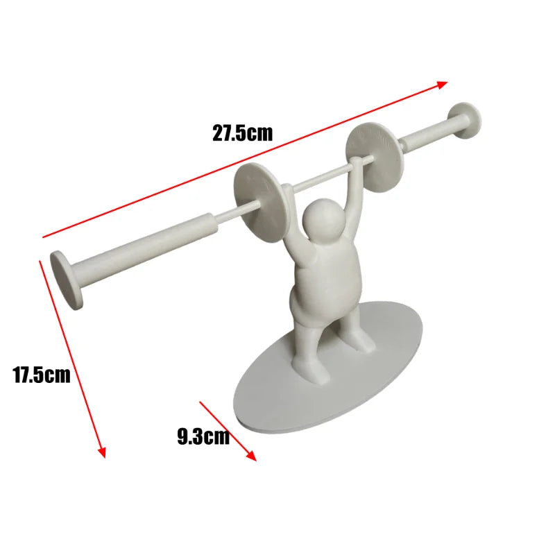 Freestanding 3D Weightlifter Toilet Paper Holder