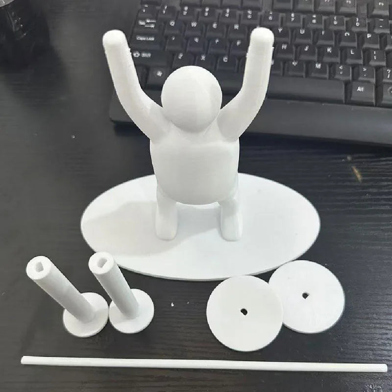 Freestanding 3D Weightlifter Toilet Paper Holder