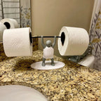 Freestanding 3D Weightlifter Toilet Paper Holder