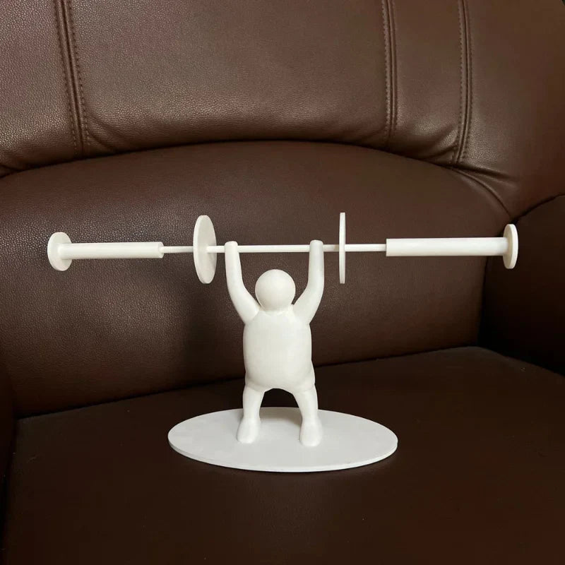 Freestanding 3D Weightlifter Toilet Paper Holder