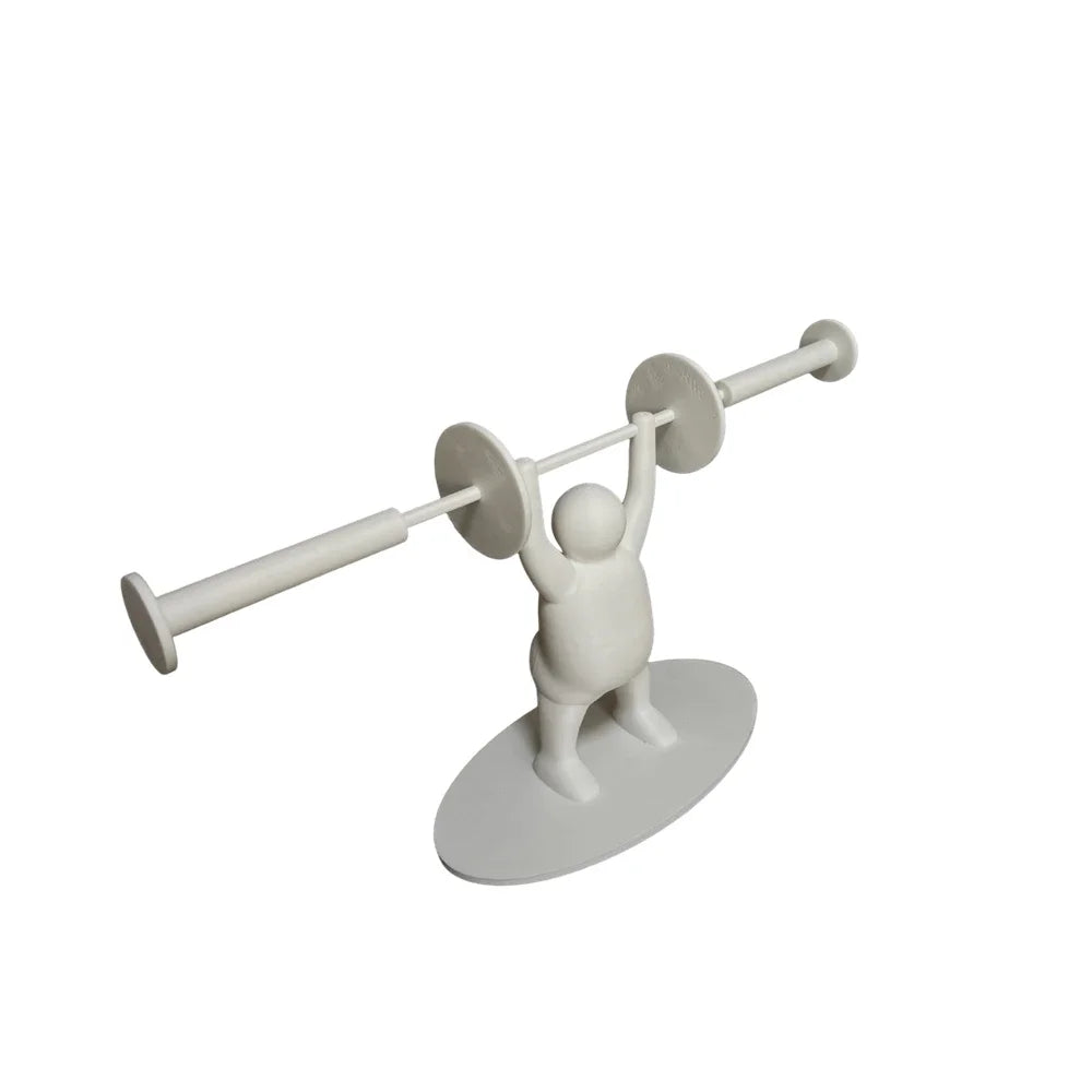 Freestanding 3D Weightlifter Toilet Paper Holder