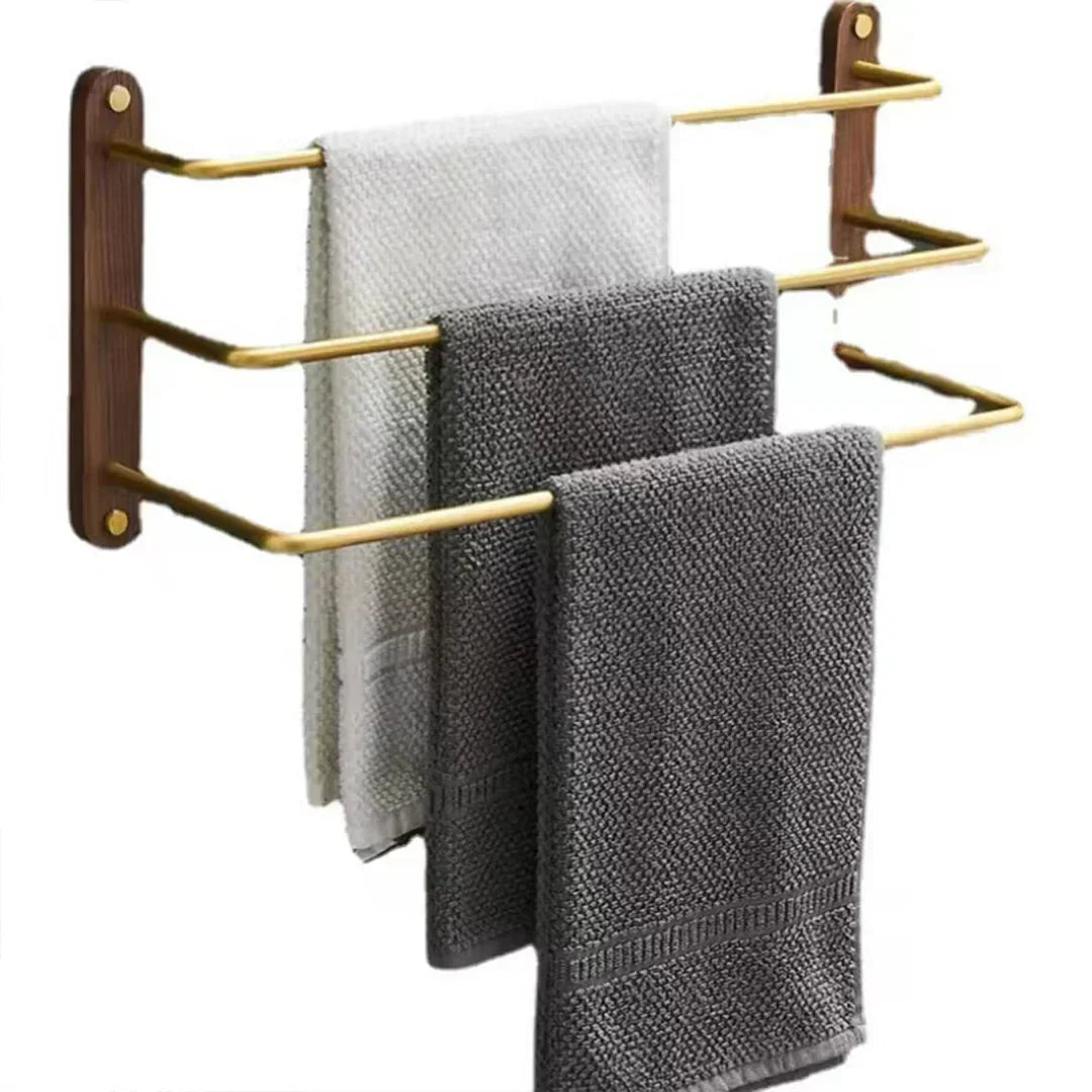 Freestanding Double-Bar Rust-Resistant Metal Towel Rack