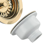 Gold Stainless Steel Sink Strainer (Fits 3.3–3.5 Inch Drains)