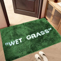 Grass-Inspired Plush Polyester Floor Mat (Non-Slip Backing)