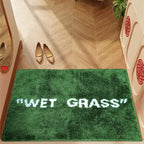 Grass-Inspired Plush Polyester Floor Mat (Non-Slip Backing)
