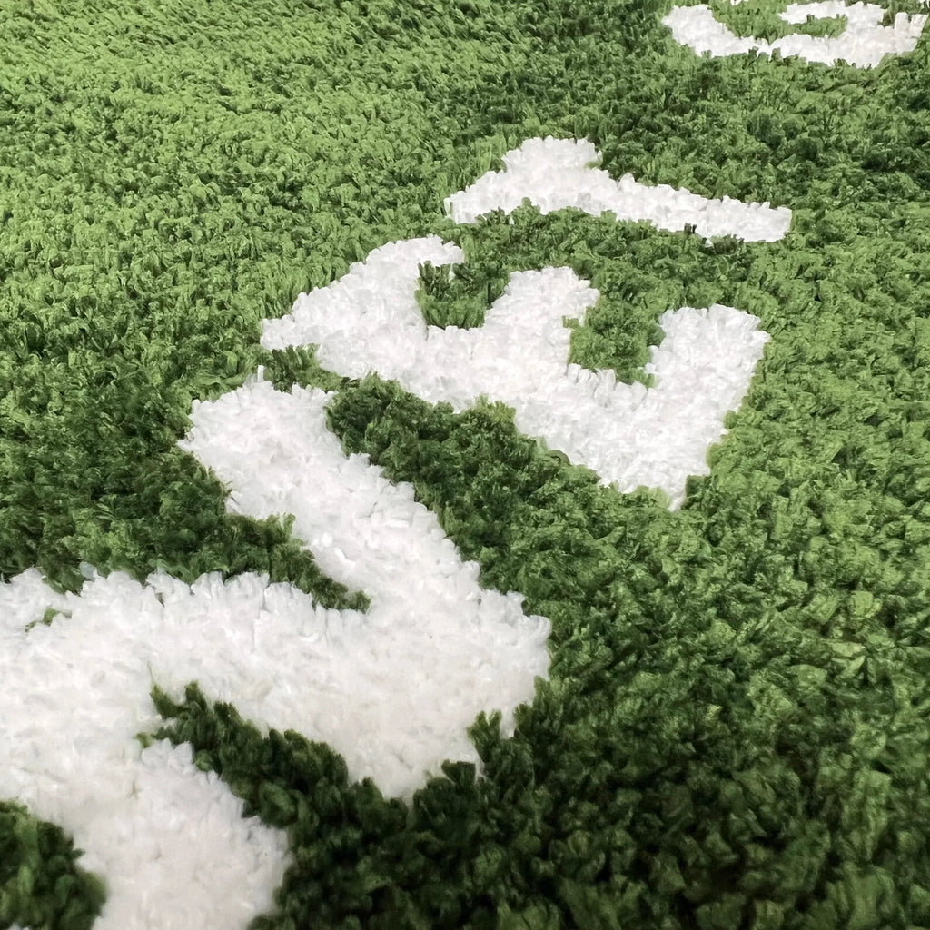 Grass-Inspired Plush Polyester Floor Mat (Non-Slip Backing)