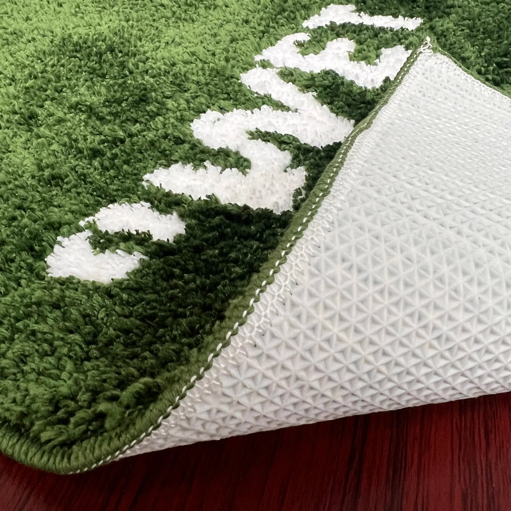 Grass-Inspired Plush Polyester Floor Mat (Non-Slip Backing)