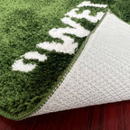 Grass-Inspired Plush Polyester Floor Mat (Non-Slip Backing)