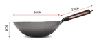 Hand-Forged Pure Iron Wok (Wooden Handle)