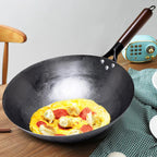 Hand-Forged Pure Iron Wok (Wooden Handle)