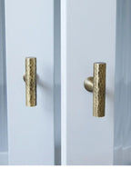 Hand-Hammered Solid Brass Cabinet & Drawer Handle