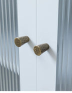 Hand-Hammered Solid Brass Cabinet & Drawer Handle