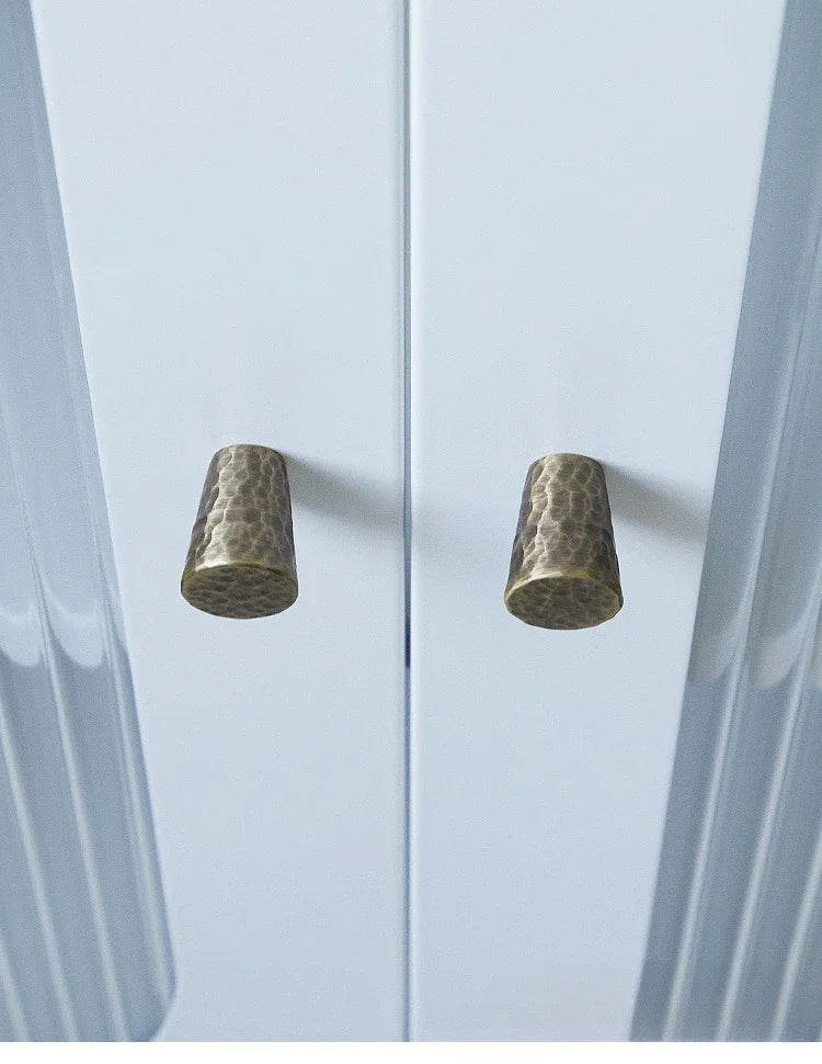 Hand-Hammered Solid Brass Cabinet & Drawer Handle