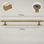 Hand-Hammered Solid Brass Cabinet & Drawer Handle