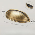 Hand-Hammered Solid Brass Cabinet & Drawer Handle