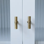 Hand-Hammered Solid Brass Cabinet & Drawer Handle