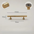 Hand-Hammered Solid Brass Cabinet & Drawer Handle