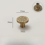 Hand-Hammered Solid Brass Cabinet & Drawer Handle