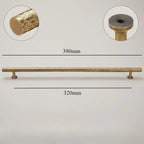 Hand-Hammered Solid Brass Cabinet & Drawer Handle