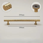 Hand-Hammered Solid Brass Cabinet & Drawer Handle