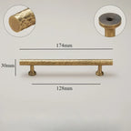 Hand-Hammered Solid Brass Cabinet & Drawer Handle