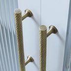 Hand-Hammered Solid Brass Cabinet & Drawer Handle