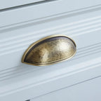 Hand-Hammered Solid Brass Cabinet & Drawer Handle