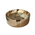 Hand-Painted Ceramic Vessel Sink Set (Gold-Plated Faucet & Pop-Up Drain)