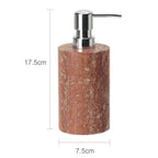 Handcrafted Natural Red Travertine Bathroom Accessories Set (4-Piece)