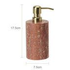 Handcrafted Natural Red Travertine Bathroom Accessories Set (4-Piece)