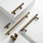 Handcrafted Solid Brass Cabinet Pull (Antique Finish, Customizable)