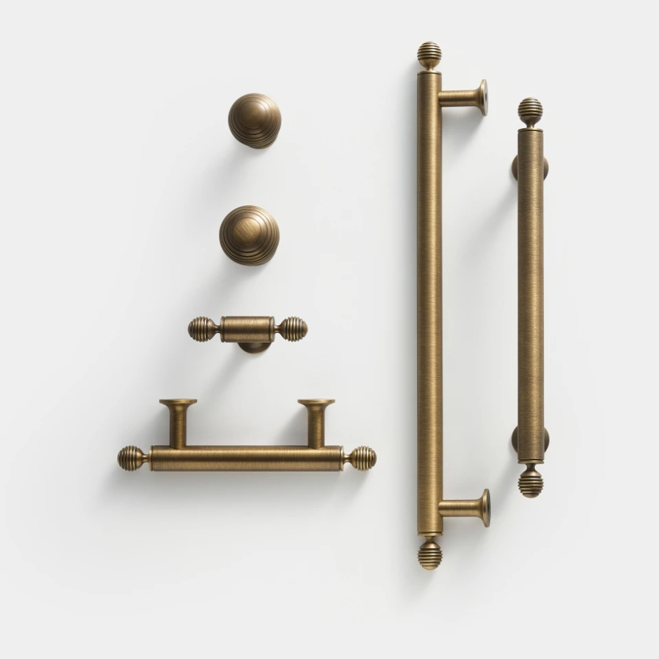 Handcrafted Solid Brass Cabinet Pull (Antique Finish, Customizable)