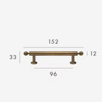 Handcrafted Solid Brass Cabinet Pull (Antique Finish, Customizable)