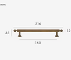 Handcrafted Solid Brass Cabinet Pull (Antique Finish, Customizable)
