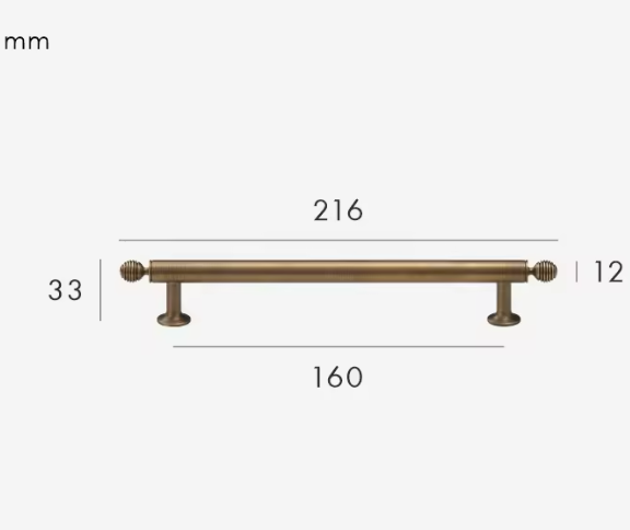 Handcrafted Solid Brass Cabinet Pull (Antique Finish, Customizable)