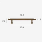 Handcrafted Solid Brass Cabinet Pull (Antique Finish, Customizable)