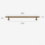 Handcrafted Solid Brass Cabinet Pull (Antique Finish, Customizable)