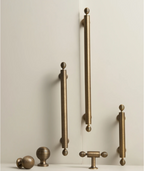 Handcrafted Solid Brass Cabinet Pull (Antique Finish, Customizable)